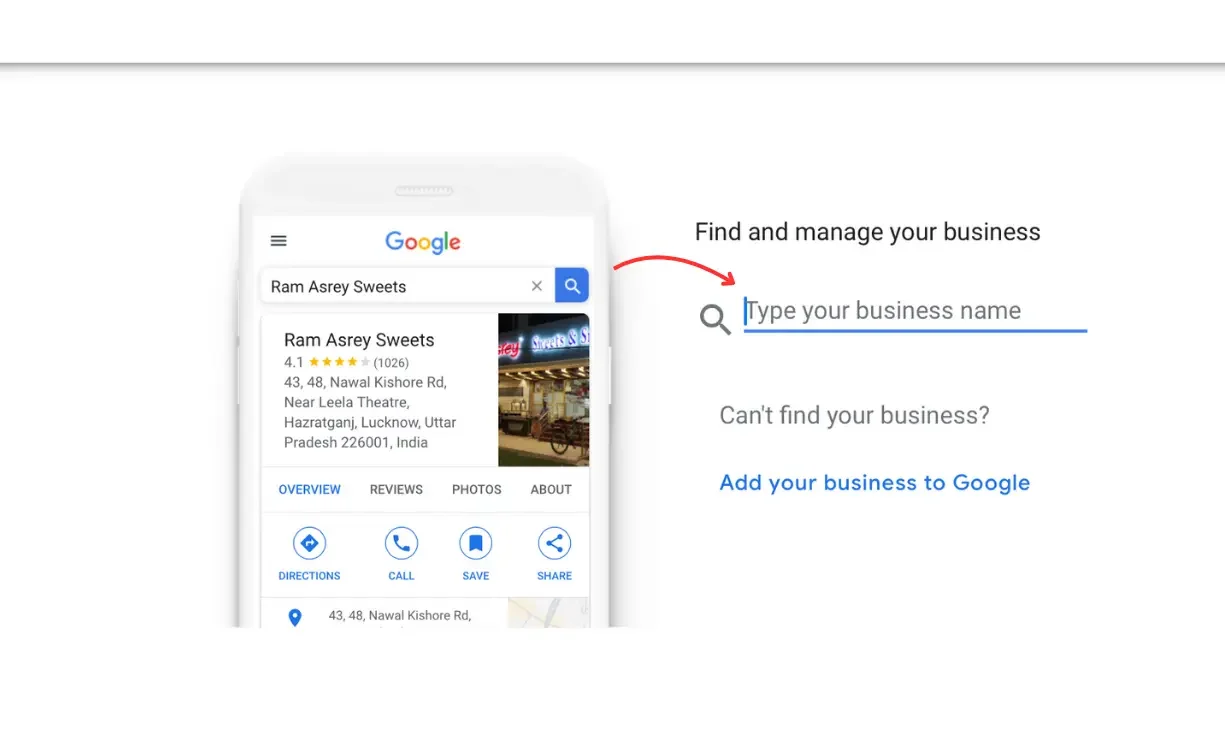 Adding business name in Google business profile